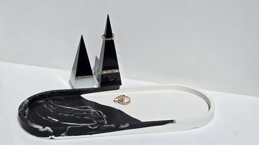 Black & Ivory Marbled