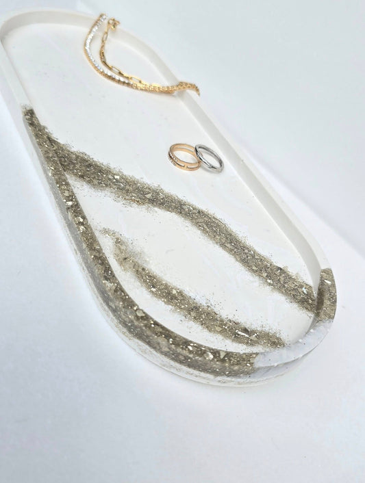 Gold Glitter Vanity Tray