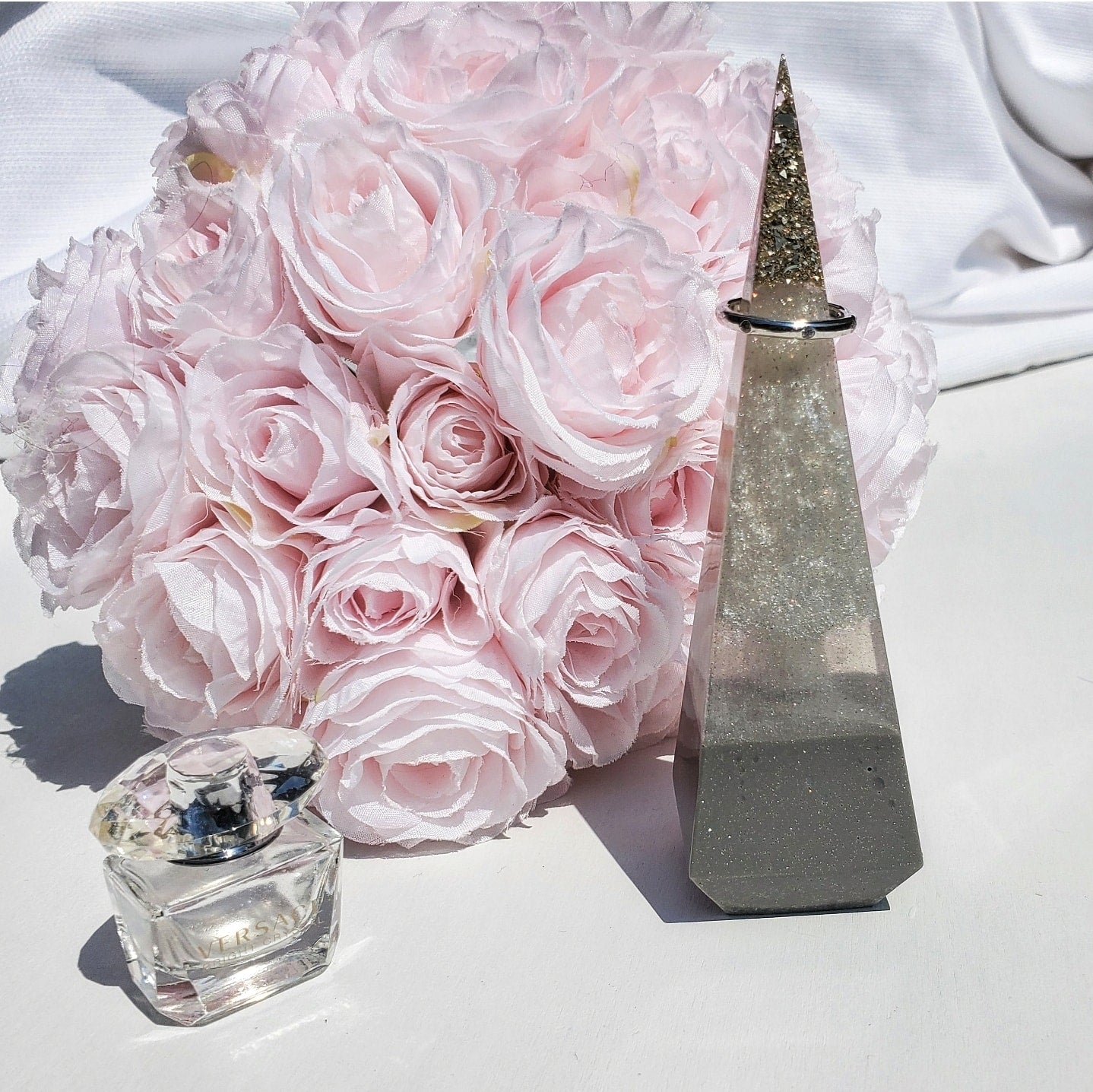 SOLD - Gray Pearlescent Ring Holder