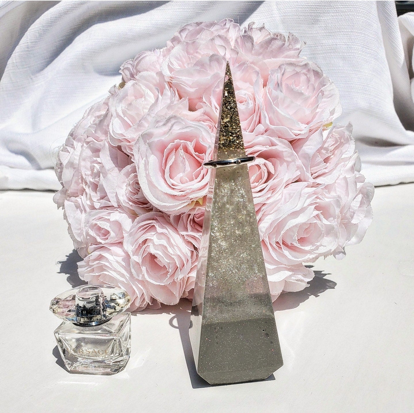 SOLD - Gray Pearlescent Ring Holder