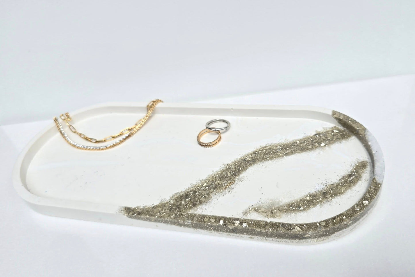 Gold Glitter Vanity Tray