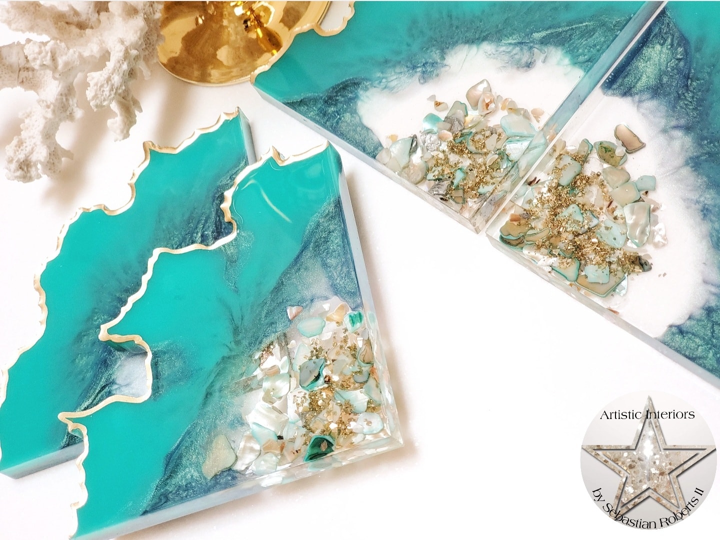 Bermuda Blue Coasters (Set of 4)