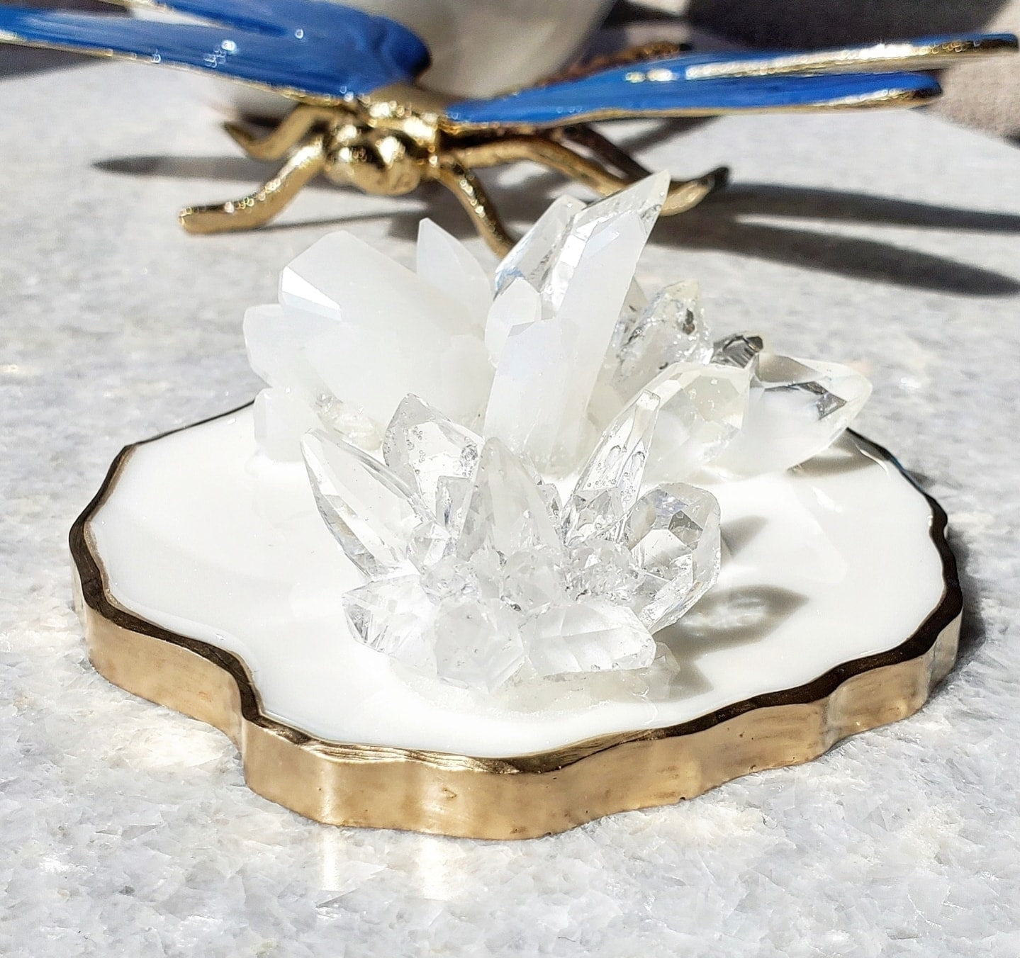 Crystal Quartz Inspired Phone Dock/Card Holder